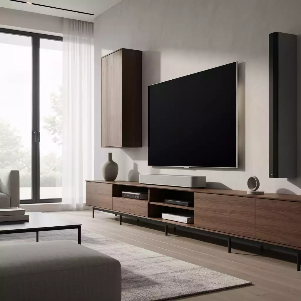 Amazon Fire TV Soundbar Plus in living room setup