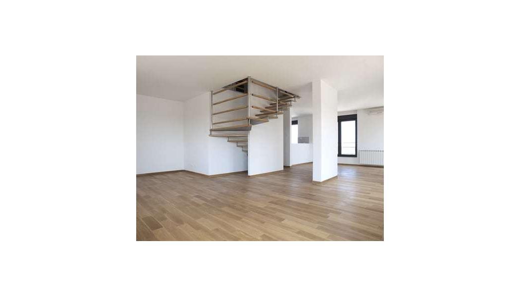 Engineered wood floors installed in a living room