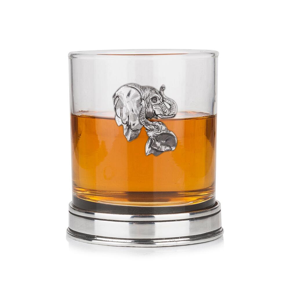 Elephant pewter whisky tumbler with polished base
