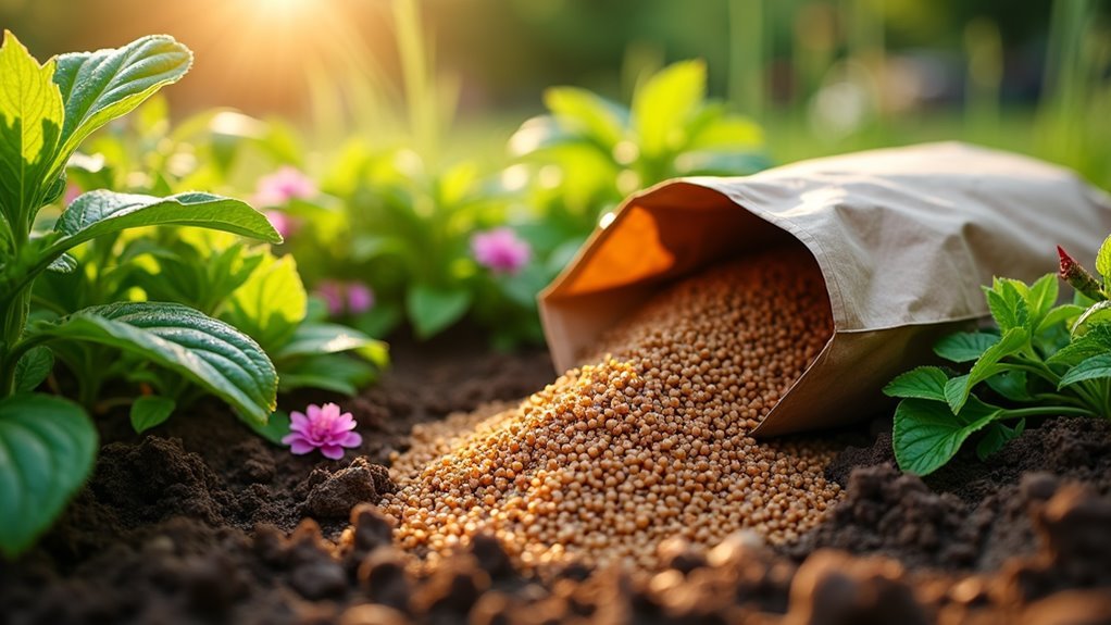 Nutrient composition and feeding frequency for garden fertilizers