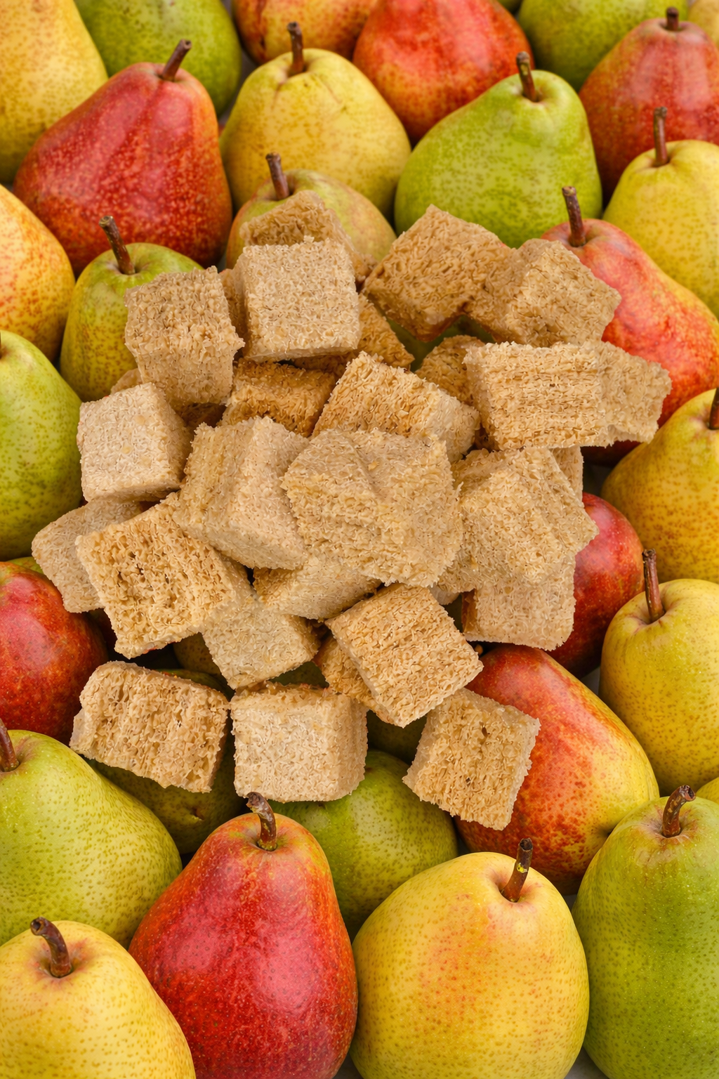 Healthy apple bars based on apples and egg whites - Pear flavor