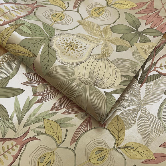 Exotic Fruit Gold Wallpaper