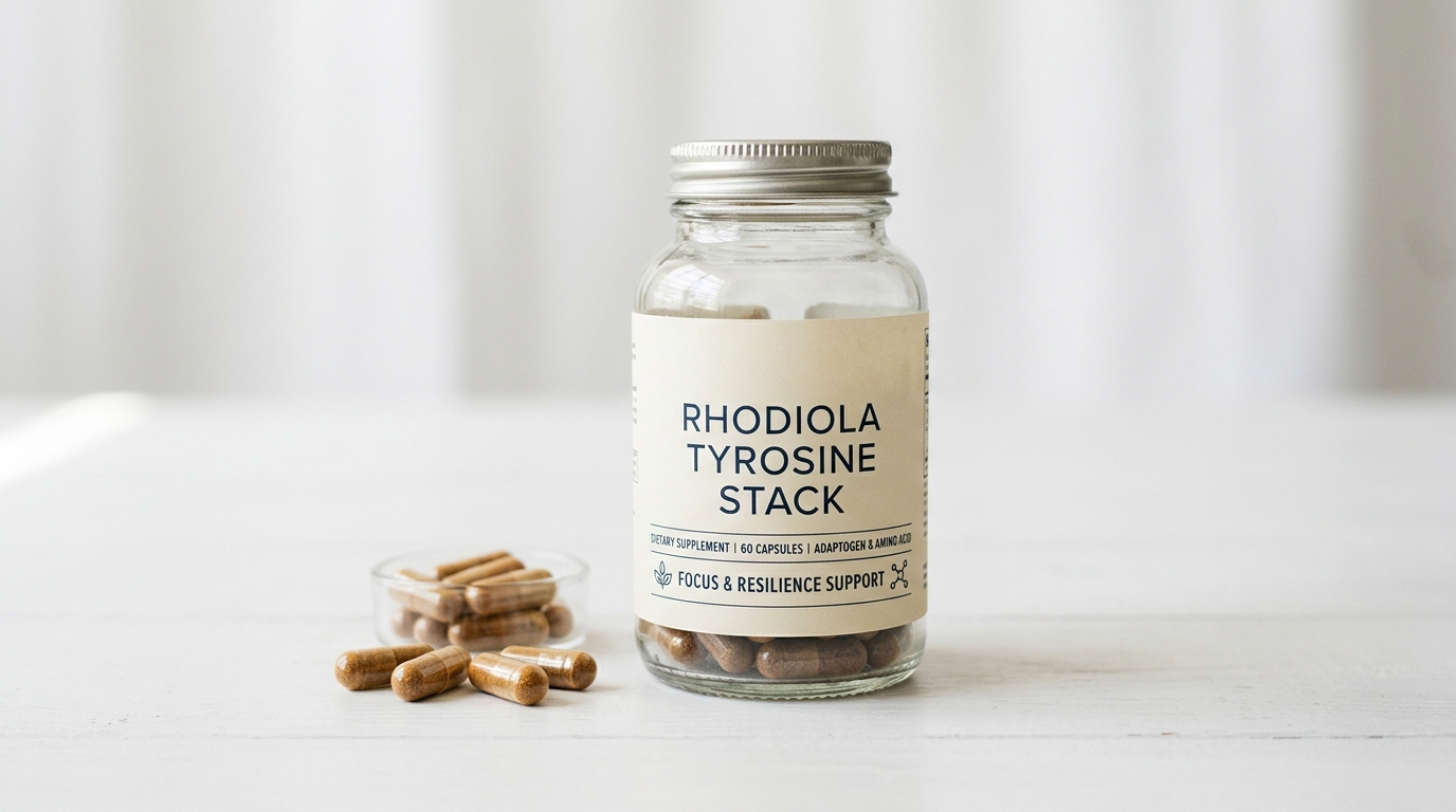 Rhodiola rosea and L-Tyrosine stack for stress resilience