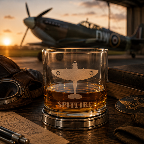 Spitfire pewter whisky tumbler