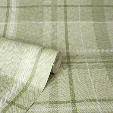 Harris Check Green Wallpaper