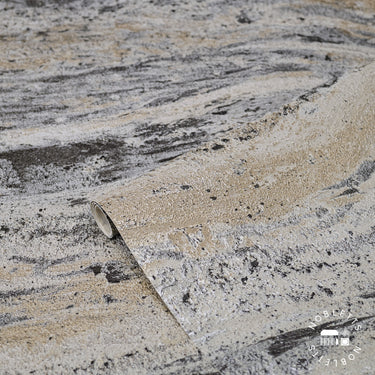 Onyx Natural and Gold Wallpaper Rasch Wallcoverings