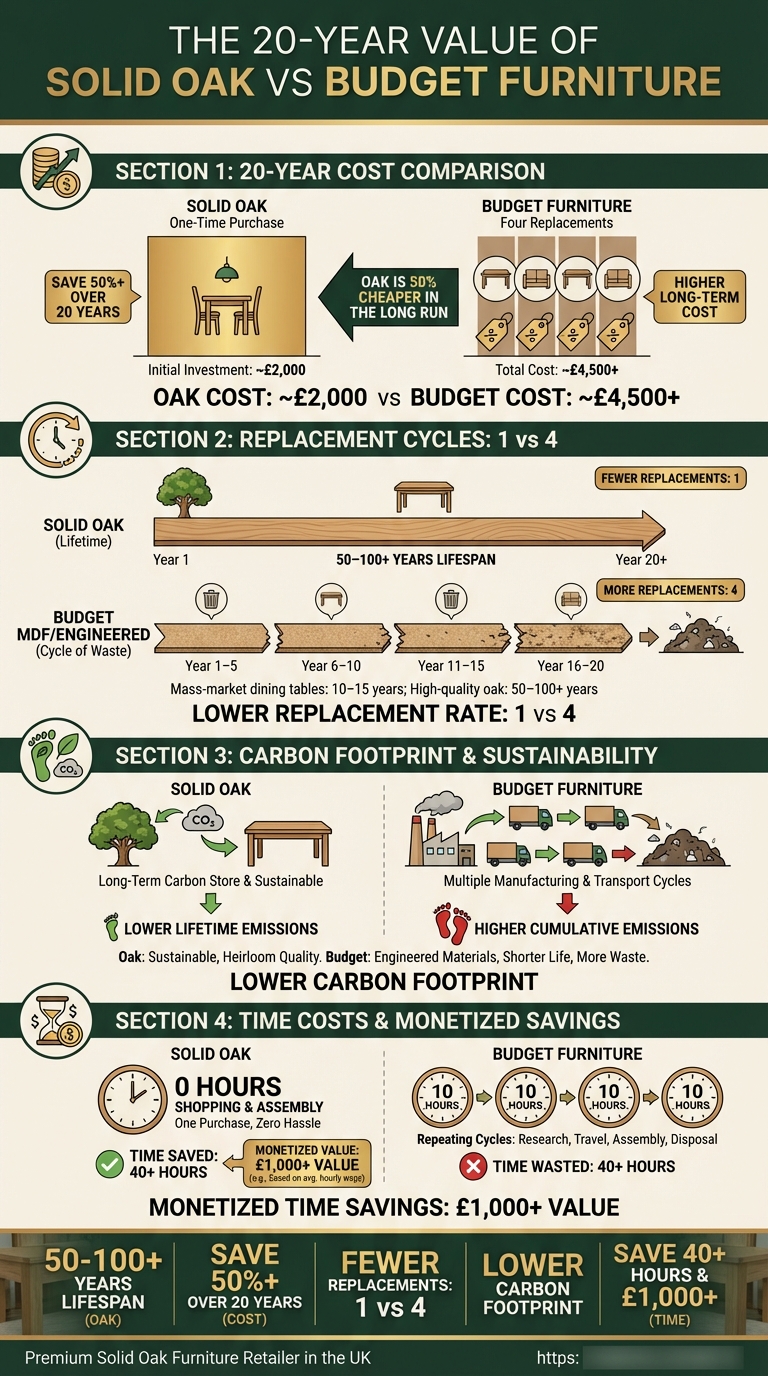 Infographic: The 20-Year Value of Solid Oak vs Budget Furniture