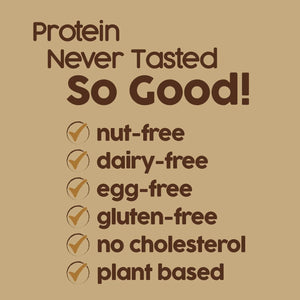 No Nuts! Protein Never Tasted So Good - nut-free, dairy-free, egg-free, gluten-free, plant-based checklist
