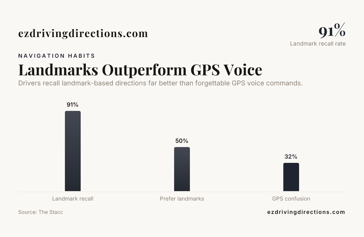 Landmarks Outperform GPS Voice — data from The Stacc