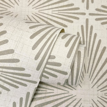 Denver Natural Curved Patterned Wallpaper for Bedroom