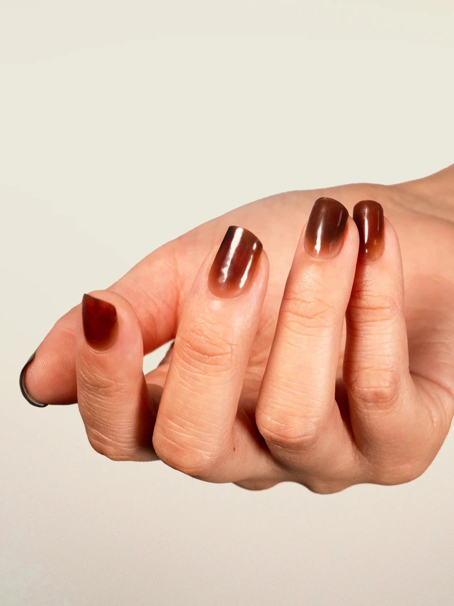 Hey, Coffee Run? brown mocha gel nail stickers