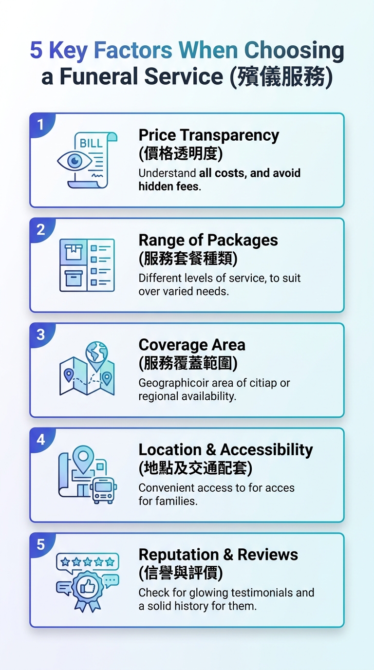 5大要點：選擇殯儀服務的5個核心因素，幫助你分辨殯儀服務邊間好。