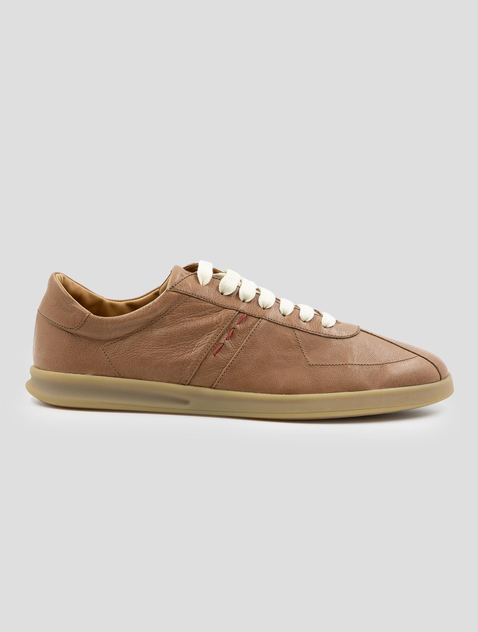 Kiton Brown Leather Sneakers