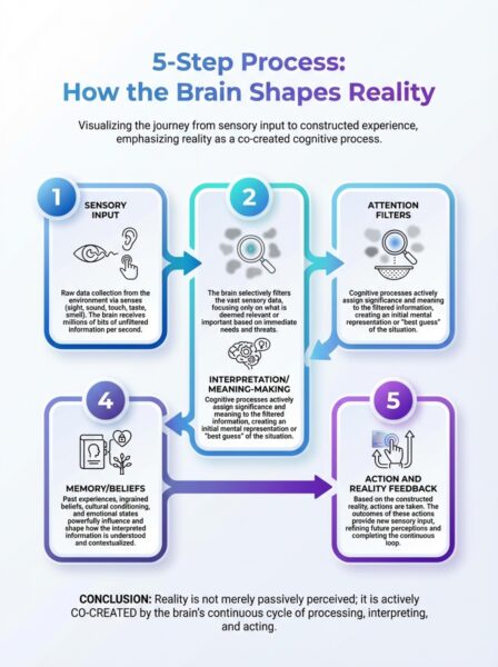 How the brain constructs reality