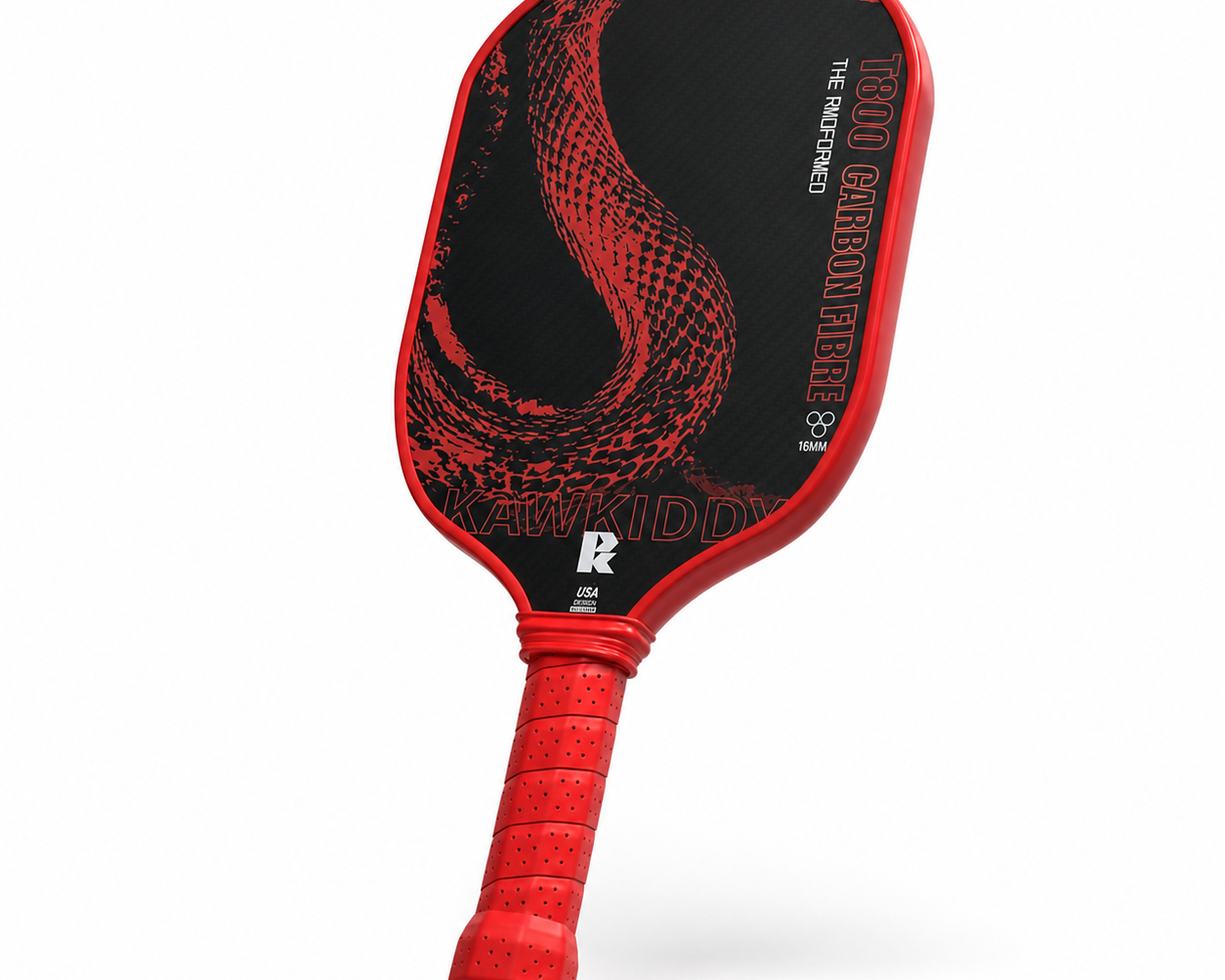 Dragon Slayer T800 carbon fiber pickleball paddle 16mm, USA Pickleball approved badge