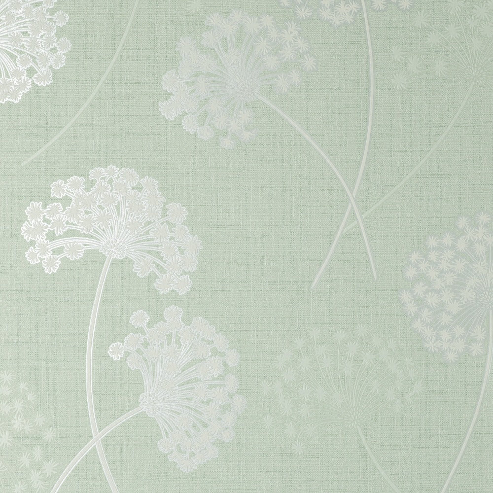Grace Allium Green Wallpaper