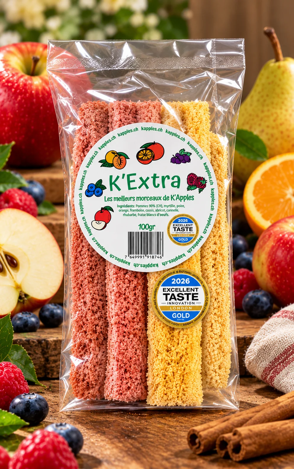 Morceaux d’encas aux pommes K’Extra