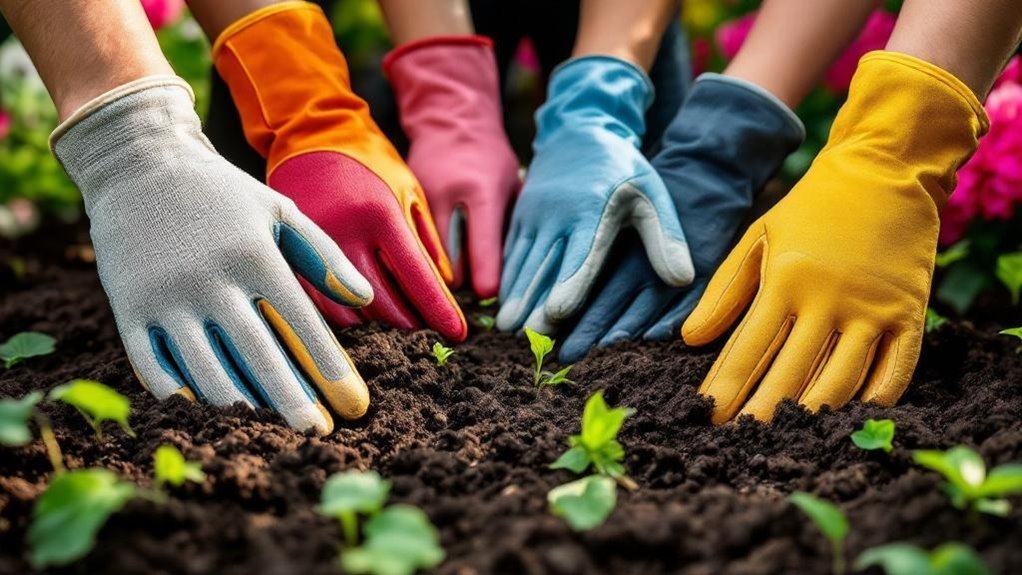 Comfortable protective garden gloves