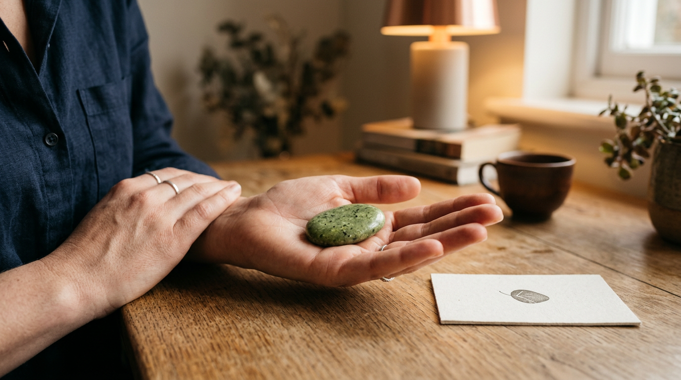 A worry stone offered as a thoughtful calming gift