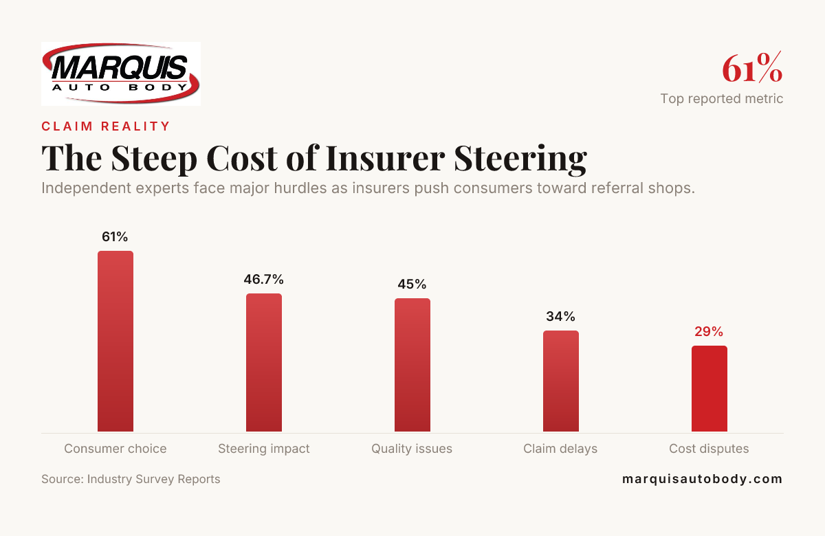 The Steep Cost of Insurer Steering — data from Industry Survey Reports