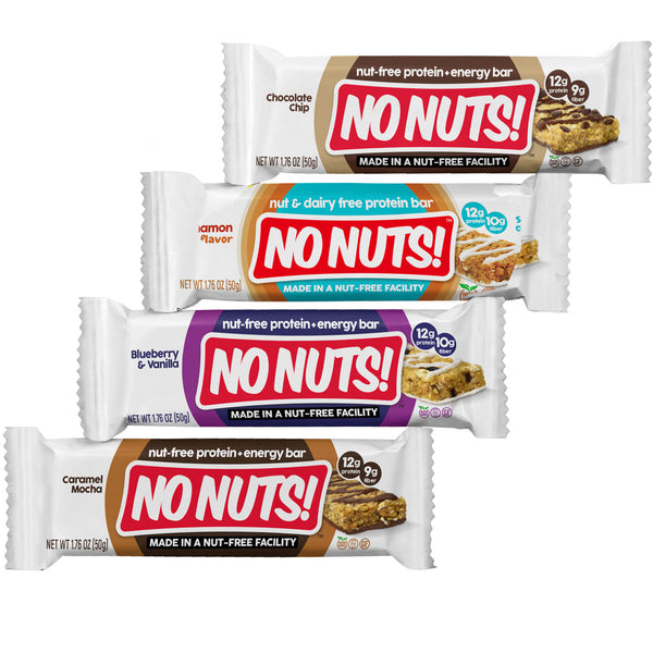 No Nuts Sampler, four flavor pack of nut-free snack bars