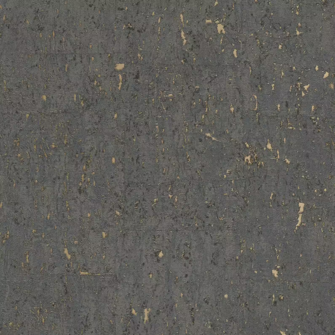 Industrial Glam Pewter Gold Cork Effect Wallpaper