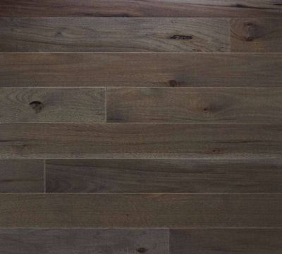 Dark Wood Stain on Hickory Ember Engineered Hardwood