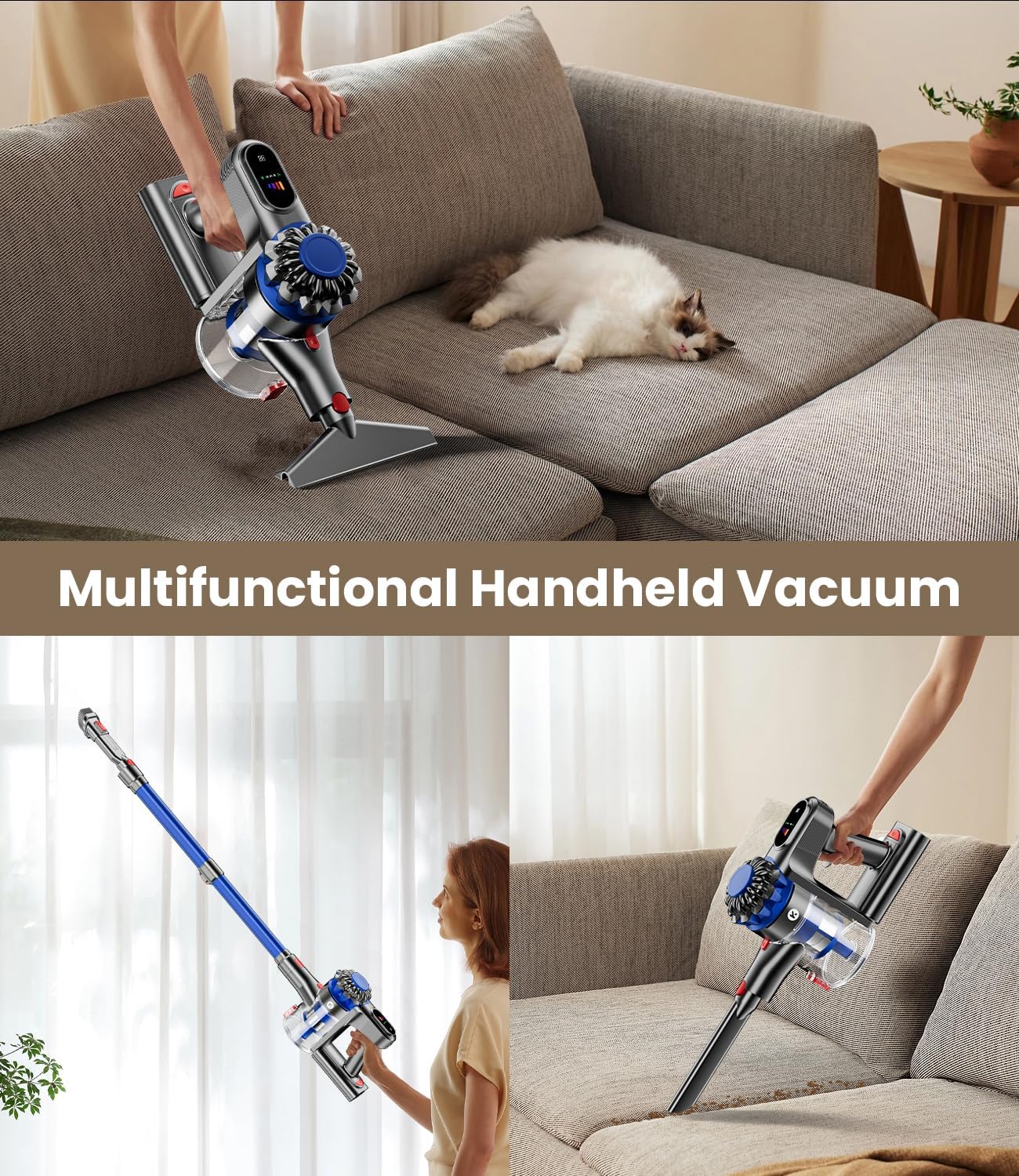 Stick vacuum with dust bag, collection system image