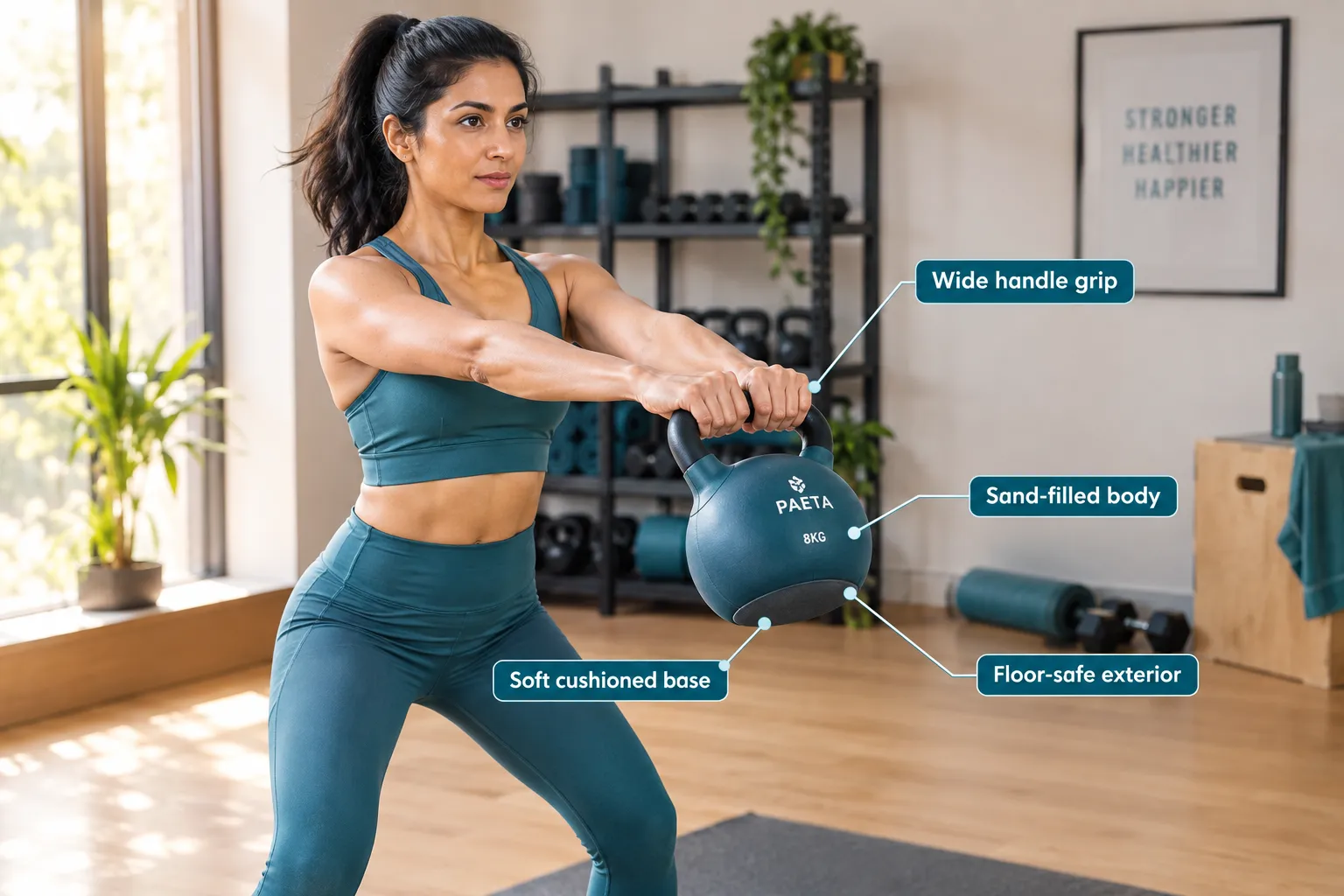 PAETA soft kettlebell in a swing setup