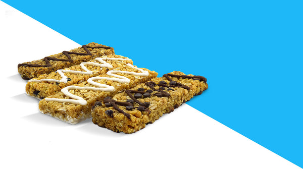 No Nuts! nut-free protein bars - Chocolate Chip, Blueberry Vanilla, Caramel Mocha and Cinnamon Roll, dairy-free and gluten-free