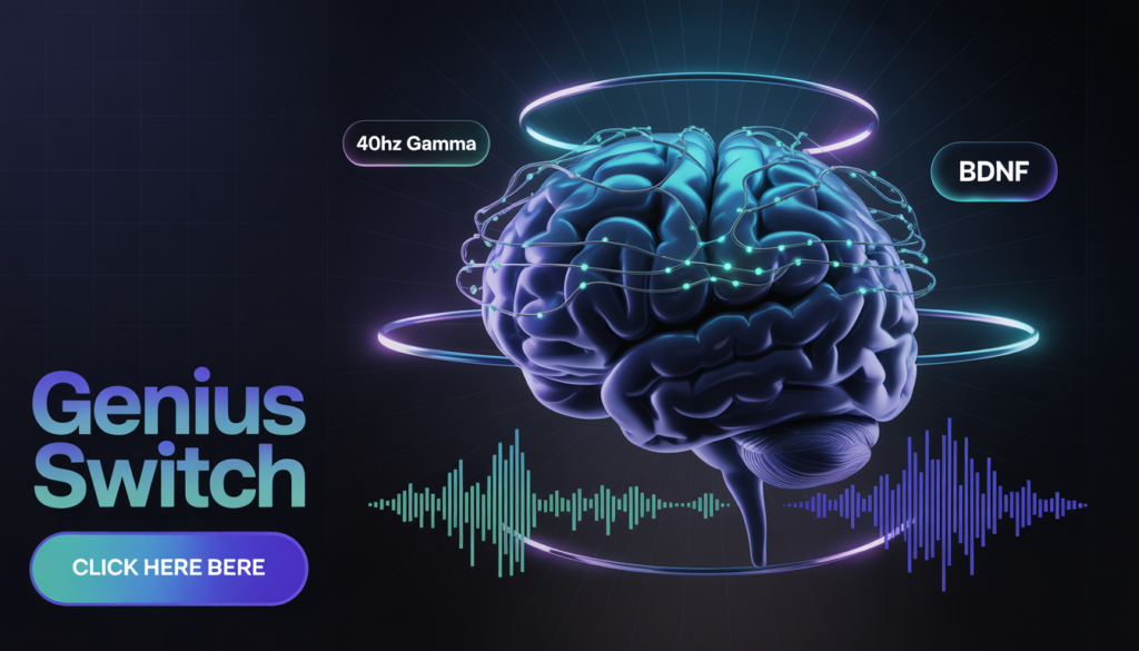 Genius Switch gamma audio program for cognitive longevity