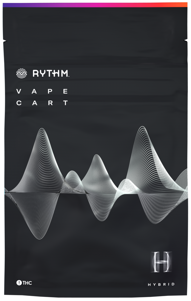 Rythm vape cartridge packaging example hybrid bag