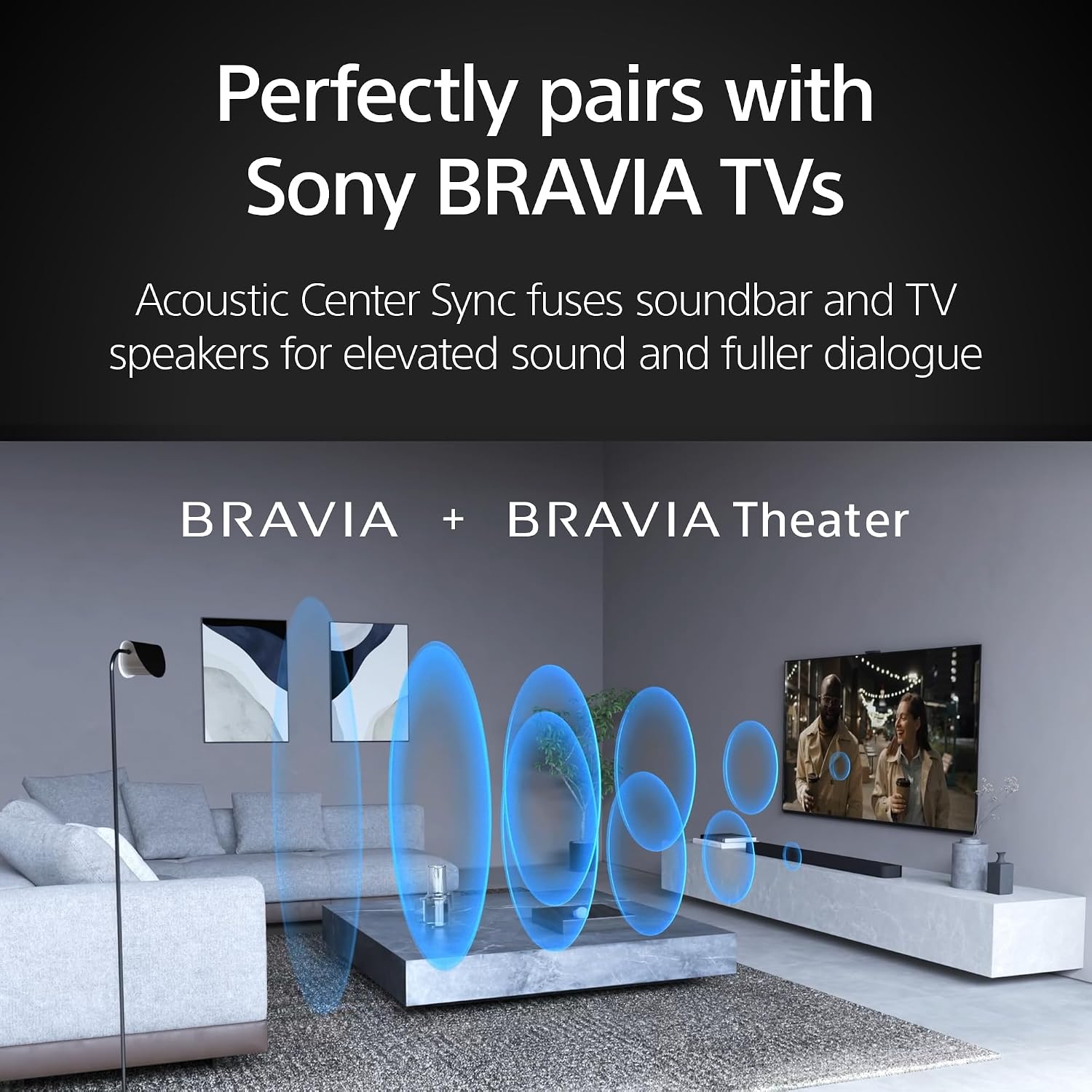 Sony BRAVIA Theater Bar 9 Soundbar mounted below TV