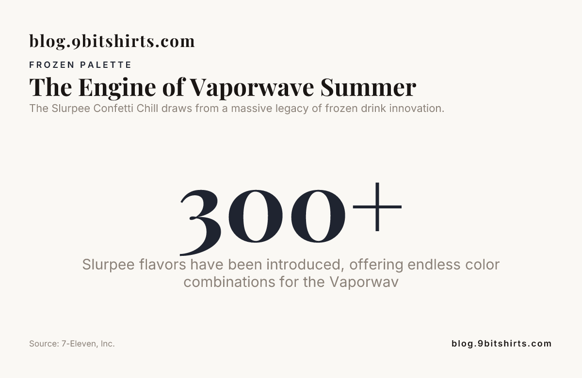 The Engine of Vaporwave Summer — data from 7-Eleven, Inc.