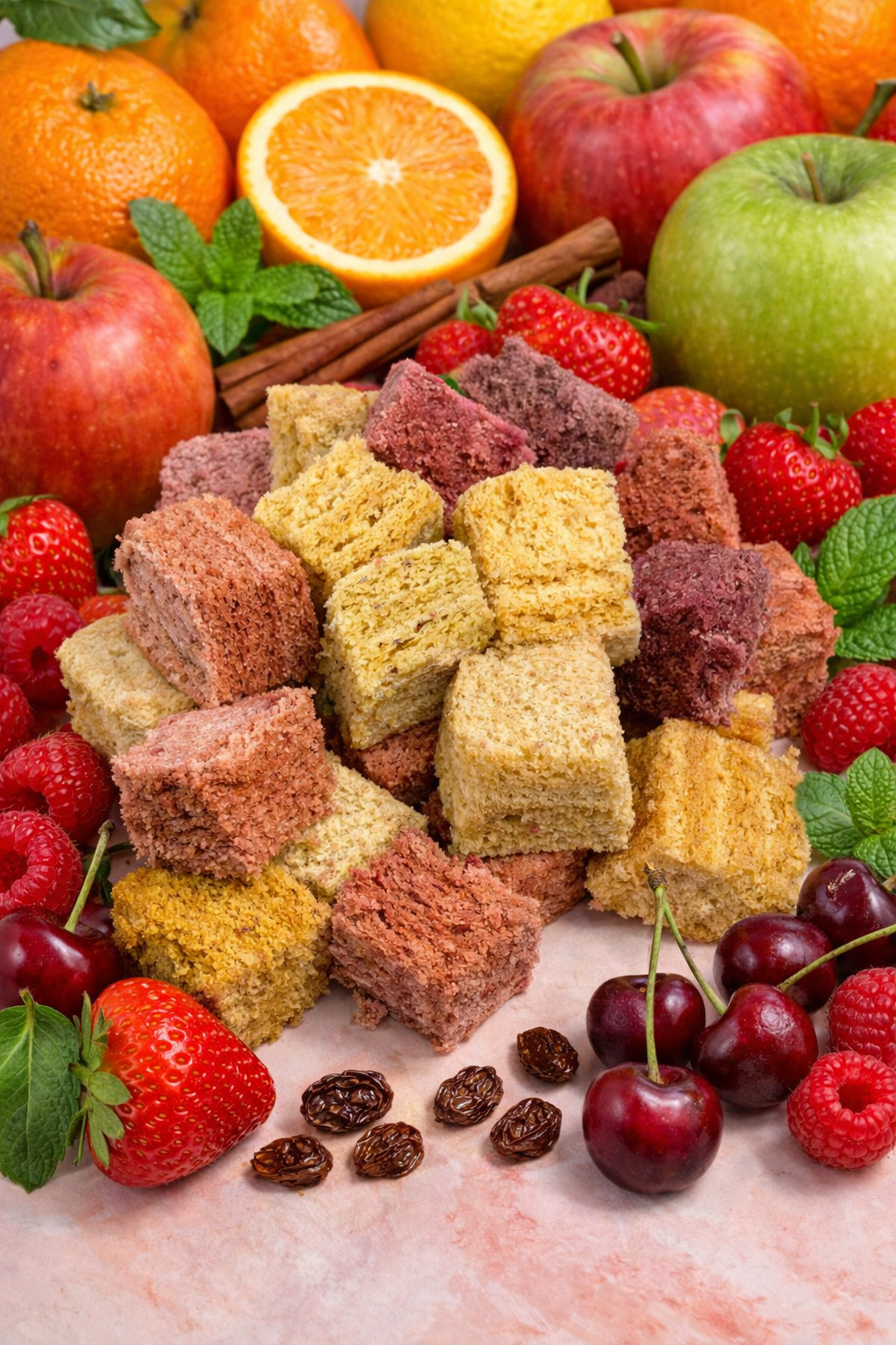 Fruchtsnack-Mischung mit niedrigem glykämischen Index