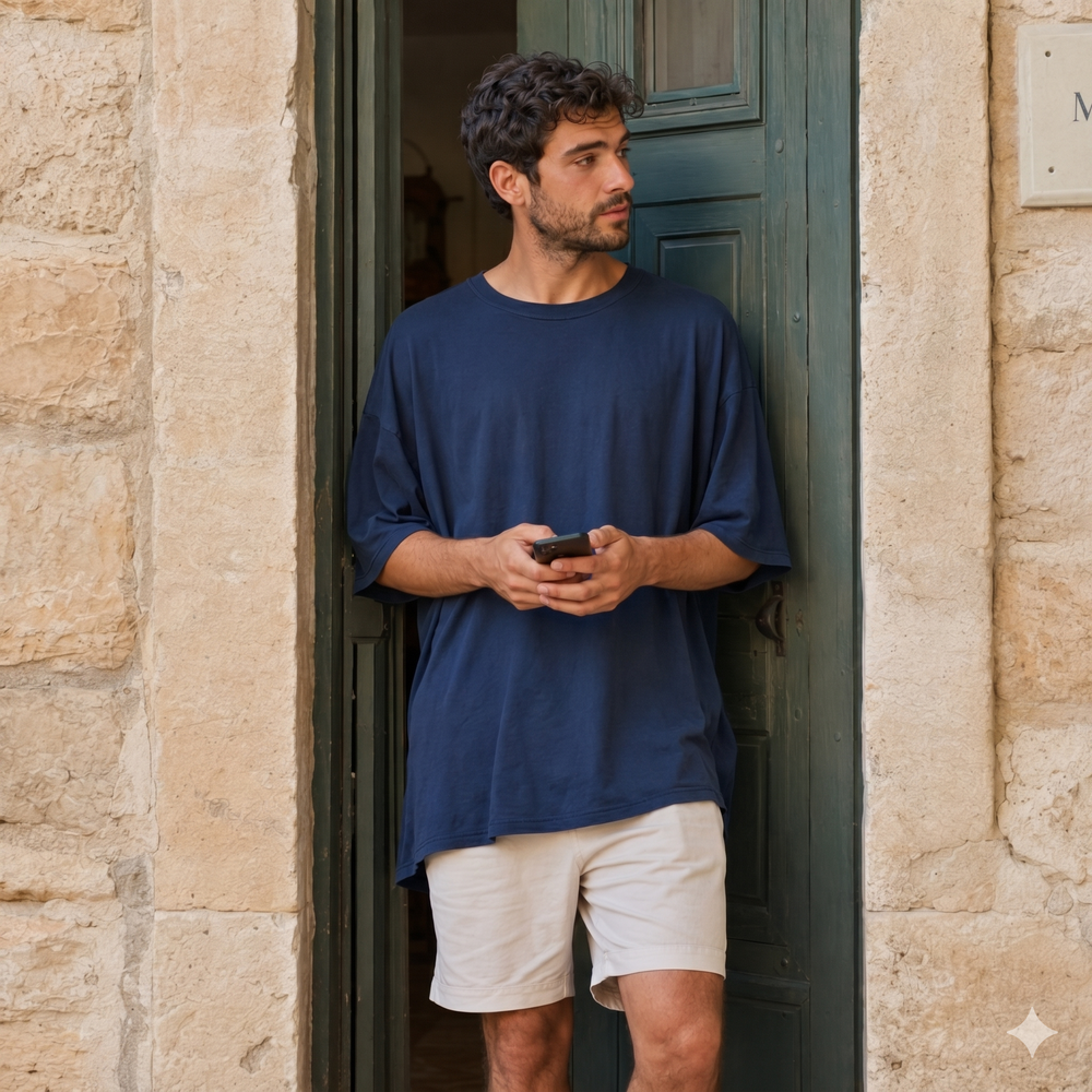 Moonlit Olive Grove T-Shirt, Greek cotton