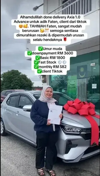 Ulasan pelanggan puas hati beli kereta Perodua dengan Nur Hana