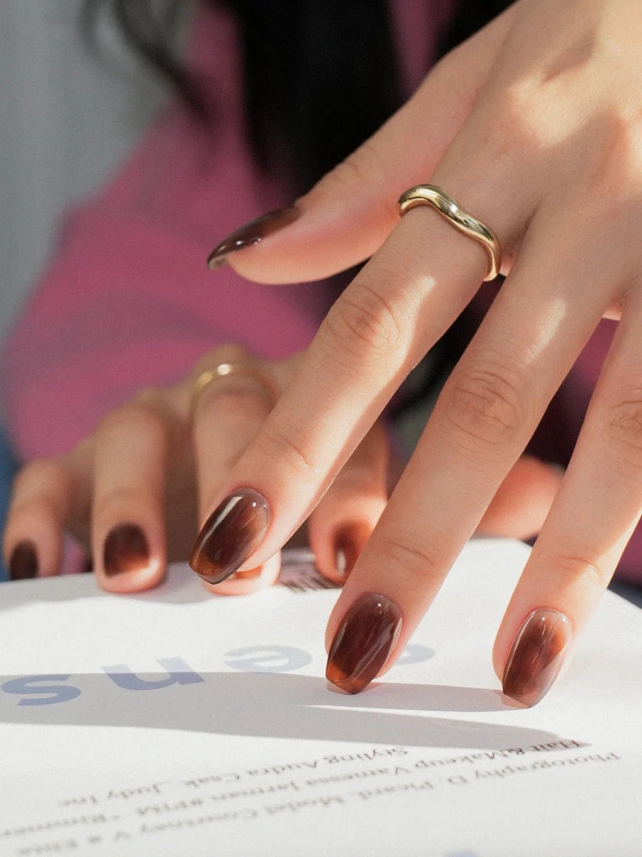 Hey, Coffee Run? - Heyhae gel nail stickers on short nails