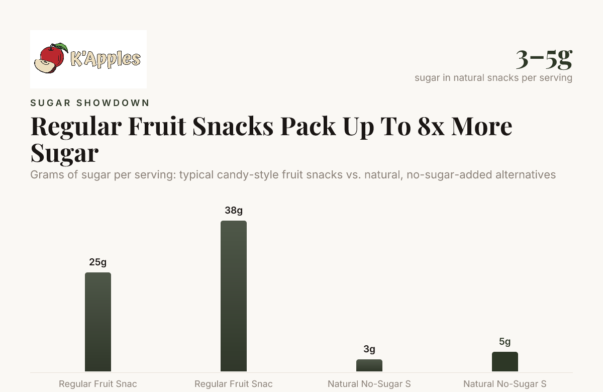 Regular Fruit Snacks Pack Up To 8x More Sugar — data from Lakanto