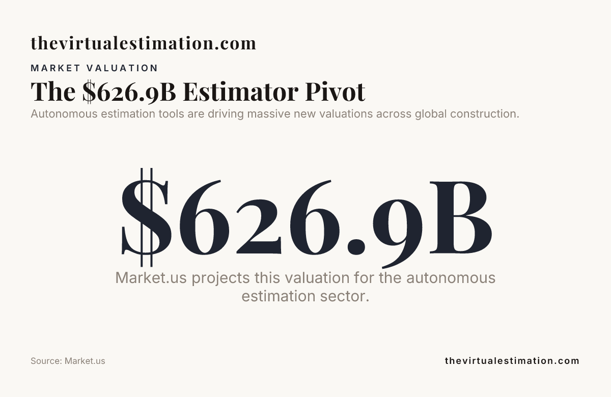 The $626.9B Estimator Pivot — data from Market.us
