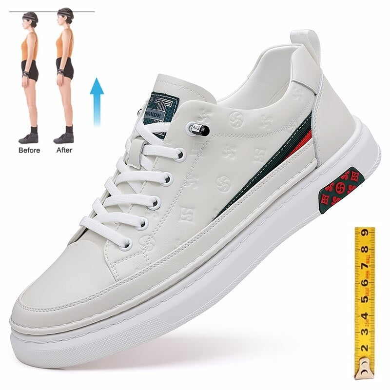Zapatillas plataforma hombre cuero suela gruesa