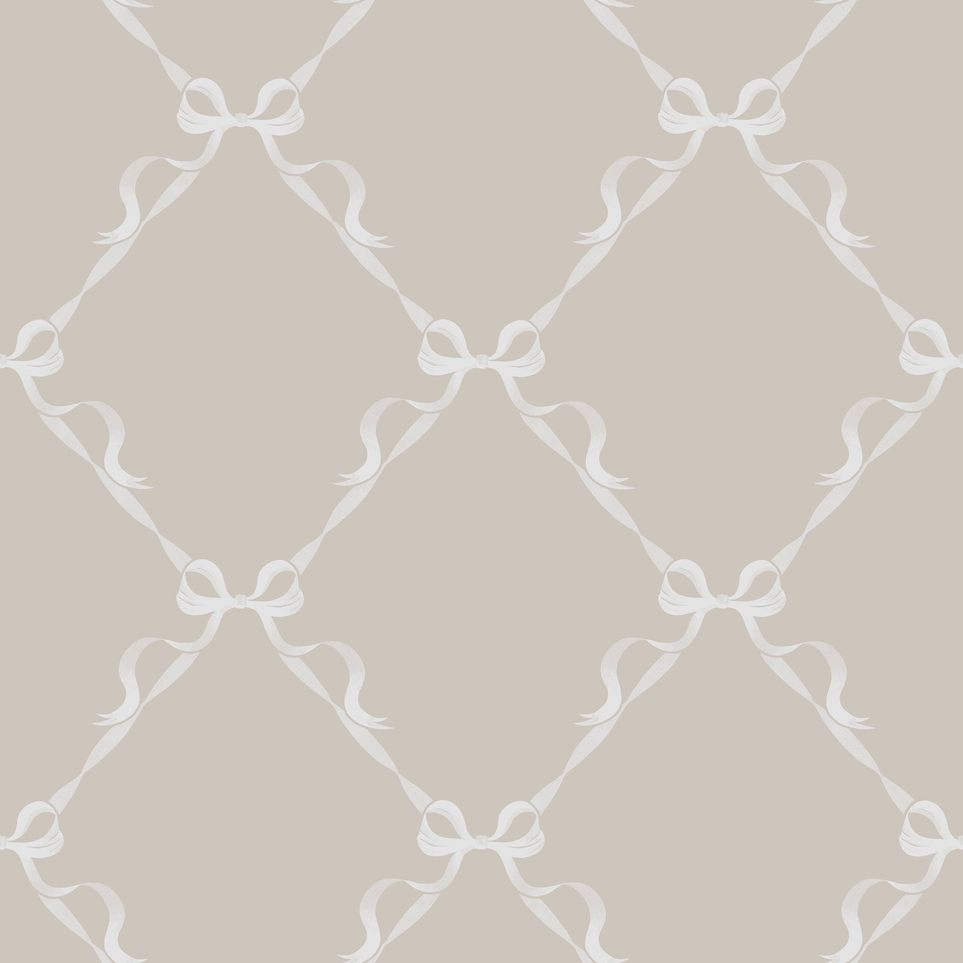 Tied With A Bow Warm Grey Wallpaper