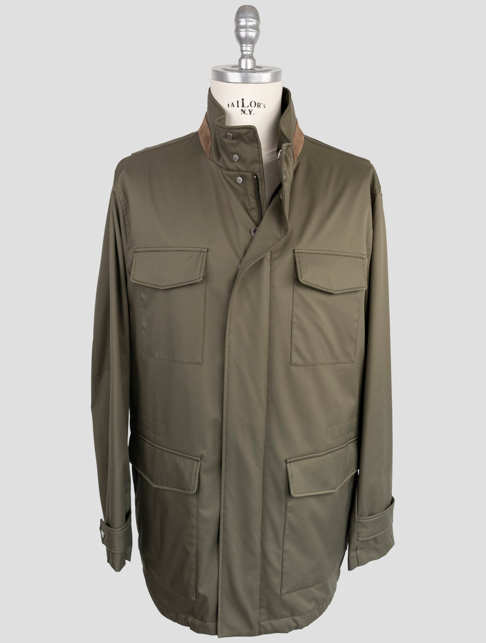 Kiton Green Pure Wool Coat