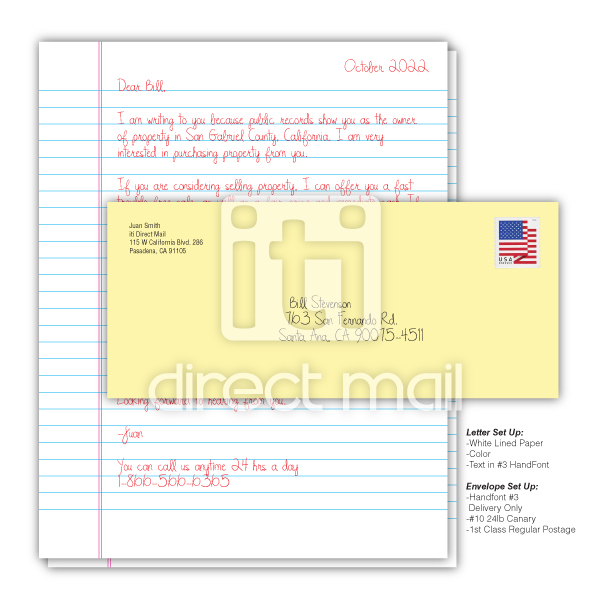 Yellow Letter Mail for Cleaning Services