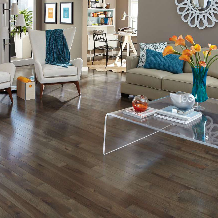 Dark Hickory Wood Floor in Somerset KY Room picture