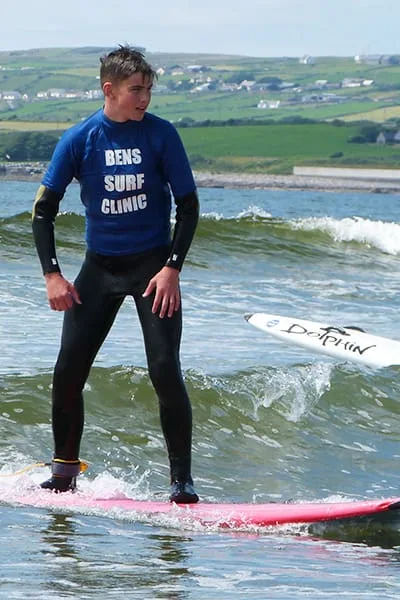 Surf course for kids at Ben's Surf Clinic Lahinch