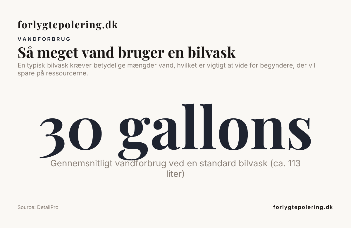 Så meget vand bruger en bilvask — data from DetailPro