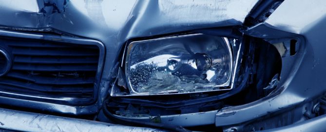 Car accident damage requiring ADAS recalibration after repair