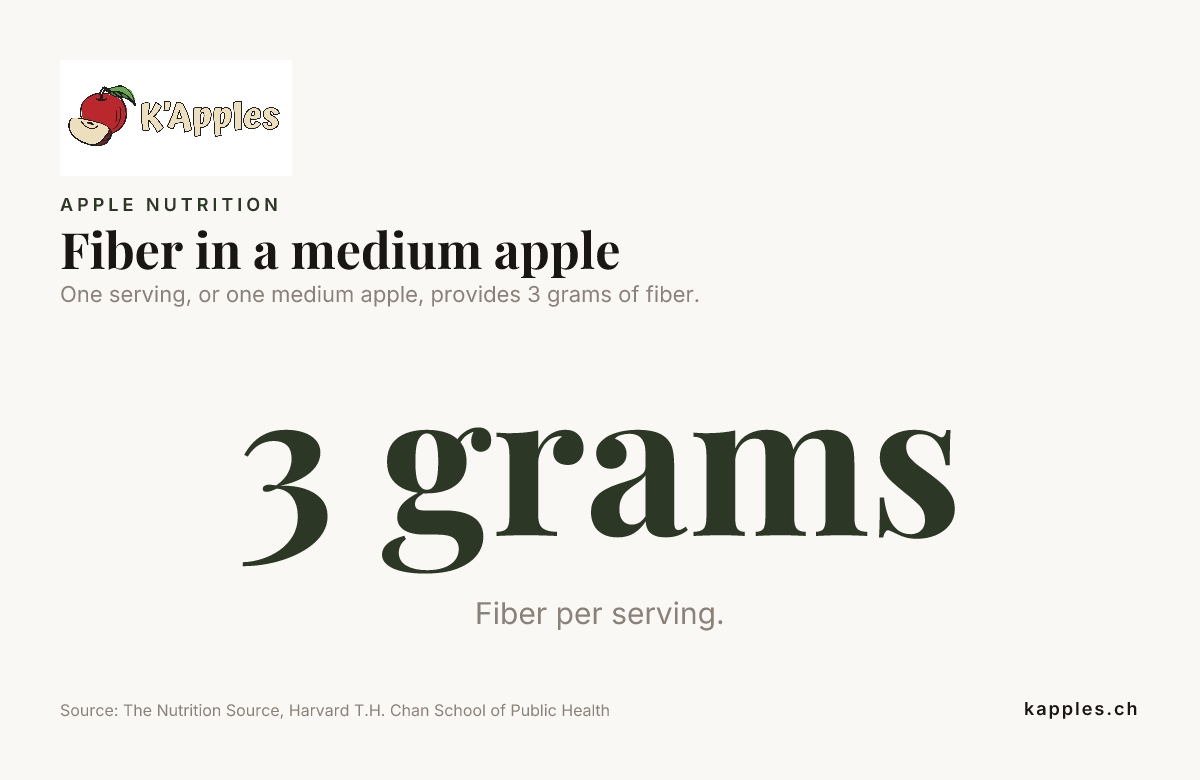 Fiche d’information : fibres dans une pomme moyenne