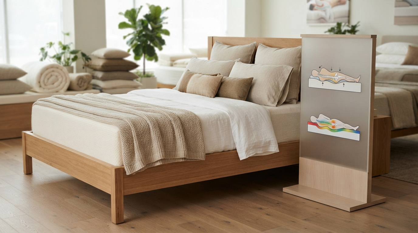 Memory foam versus natural latex structure comparison